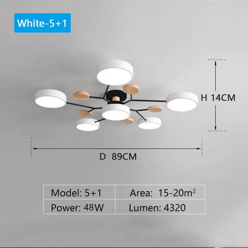Nordic Living Room Ceiling Chandelier Bedroom Modern LED Ceiling Light Kitchen Wooden Chandelier Dining Room Lamp Aisle Lighting