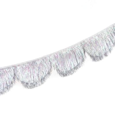 Guirlande Gouttelettes Multicolores Chiffrement PET Feuille Métallique Franges Épaississement Ornement de Fond Franges Pailletées Décoration d'Anniversaire