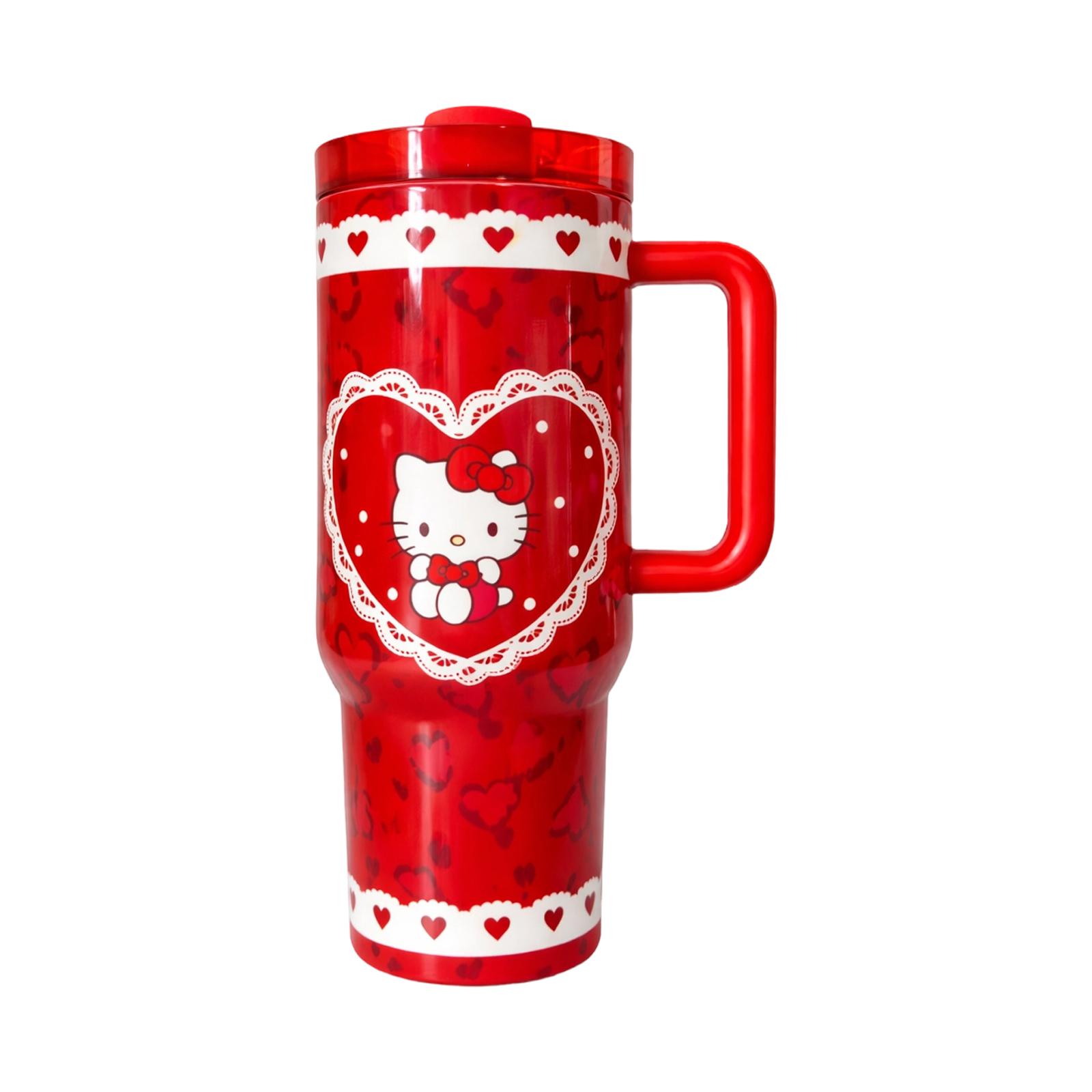 

Valentine s Day 40oz 304 Stainless Steel Insulated Cup With Handle, Car Insulated Cup One Size червоний