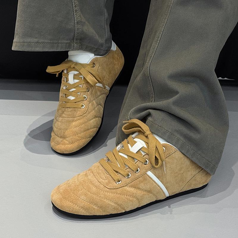 2025 new casual flat-bottomed trendy running shoes to work college style sports shoes breathable thin-soled German training shoes men's shoes