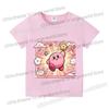 Kirby Tričko s krátkým rukávem Kluci Dívky Topy Oblečení Kreslené Bavlněné Tričko Roztomilé Anime Ležérní Oblečení Tričko Móda Y2K Tričko Dárek