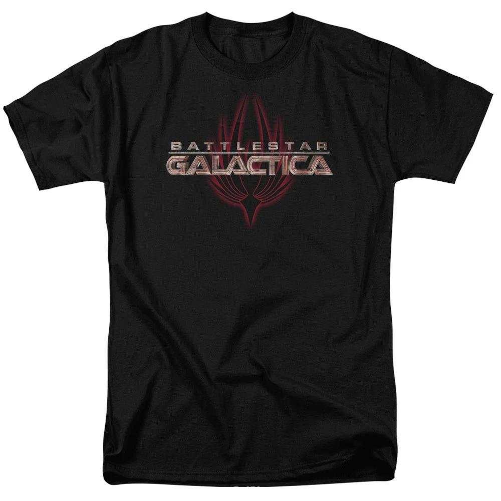 Battlestar Galactica - Logo With Phoenix - Adult Unisex T-Shirt - Black XXXL