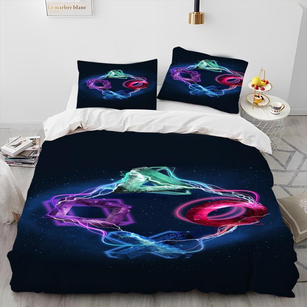 Comforter Cartoon Gamer Game Controller Comforter Bedding Set Bed Set King Queen Size Bedding Set Child
