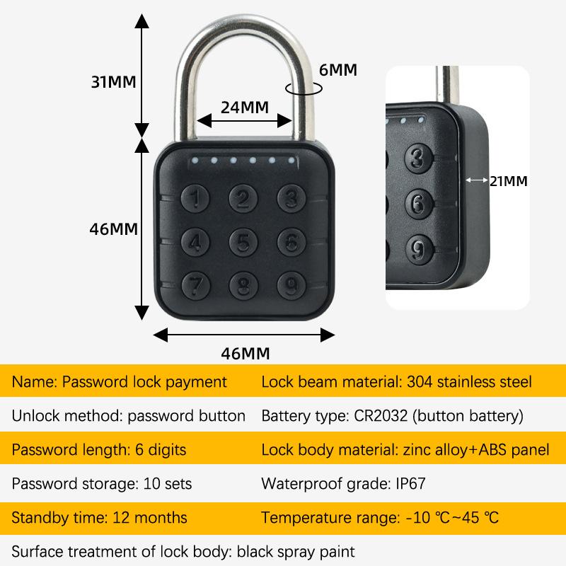 Smart Biometric Fingerprint Smart Door Lock Keyless Quick Unlock Anti Theft Padlock Ip67 Waterproof Home Travel Security