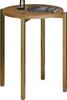Modern Round Nightstand 35X35X46 Cm Metal Gold