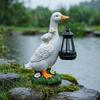 Garden Statue Figurine Lights with Solar Lantern Home Decor Crafts Cute for Balcony