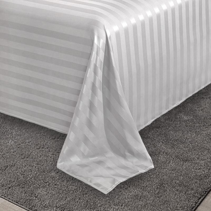 Three-Centimeter Satin Stripe Jacquard Hotel Bedding Set - 4 Piece, 120g High-Weight, Luxury Guesthouse or Homestay Collection.