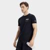 Fila Solid Color Letter Print American Vintage Crew Neck Short Sleeve T-Shirt Men Tops Black A11M321108FBK