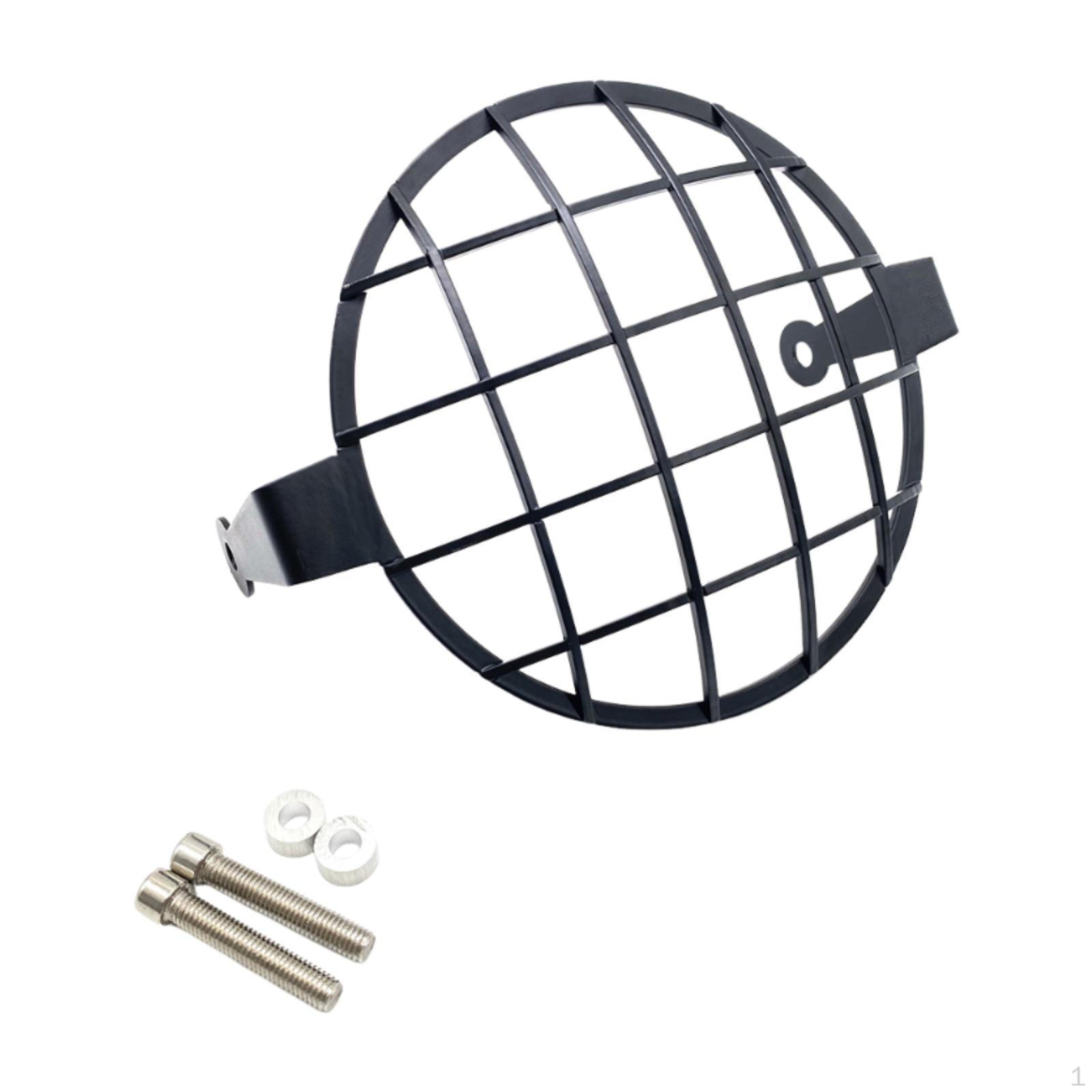 Крышка-решетка фары, Круглая металлическая крышка для фары black