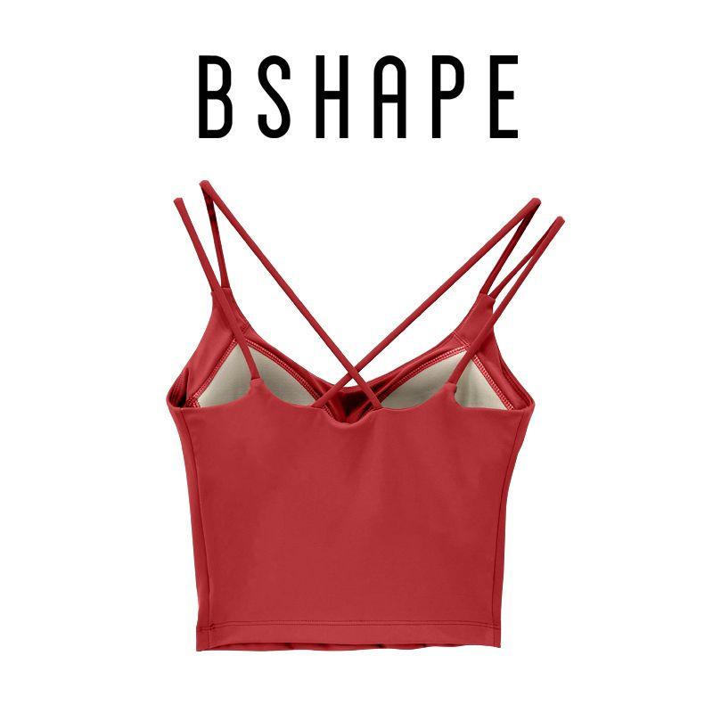 

[Bs] Гао Дин & 3227 Жилет для йоги средней фиксации, длинный жилет-пузырь с цельной чашкой и красивой спинкой Brick and tile red M