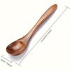 5pcs Handcrafted Wooden Tea Spoons, Mini Cooking Seasoning Spoons, Wooden Honey Dippers