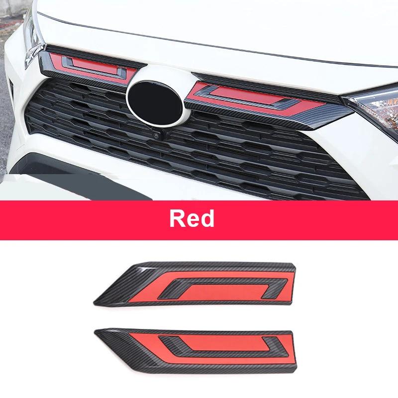 For Toyota RAV4 RAV 4      2024 XA50 ABS Car Front Grille Grill Emblem Trim Strips Cover Sticker Accessories