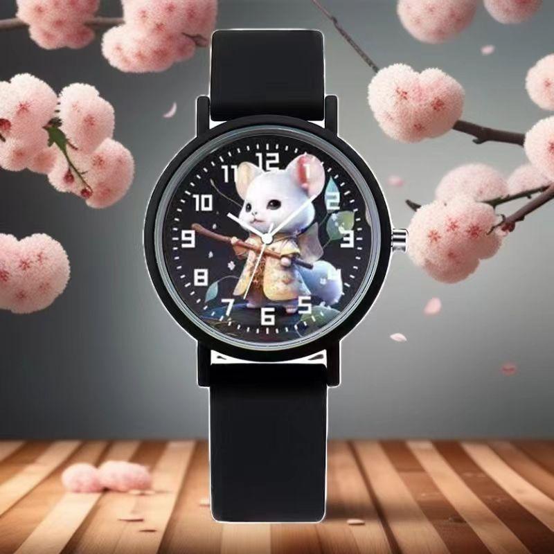 Zodiac Uhr Mädchen Kinder Cartoon Schüler Jungen Nische Hoher Wert Weiß Trend Einfache Quarz Uhr