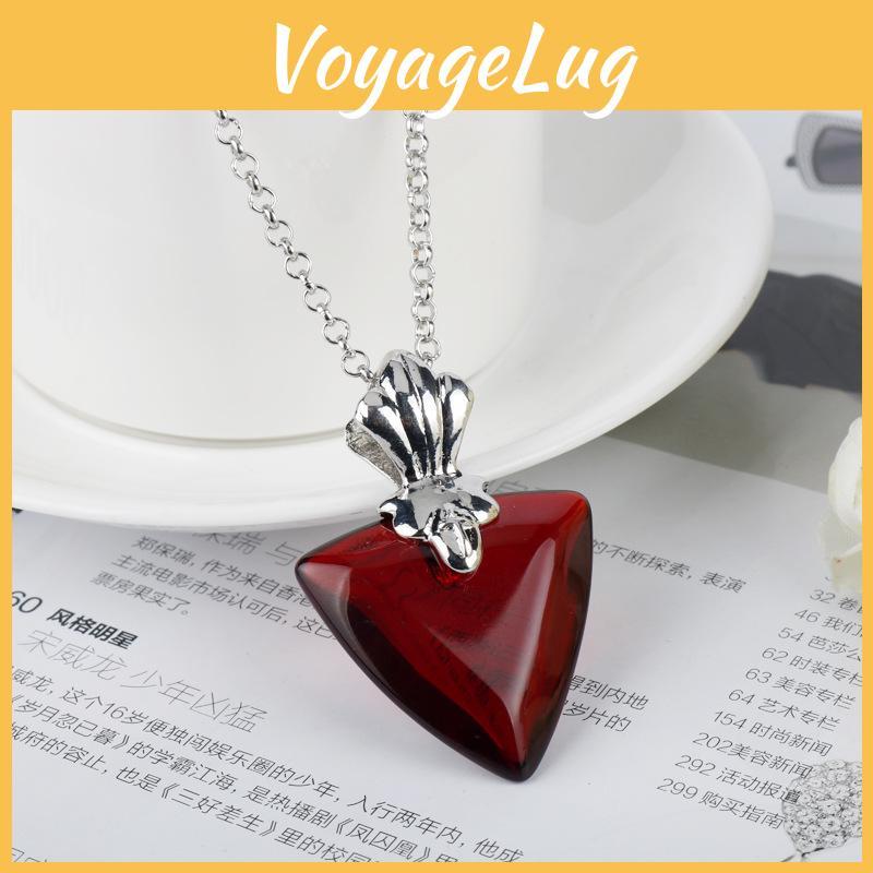 Fate Tohsaka Night Rin Necklace With Resin Heart For Cosplay Travel Or Gift Use