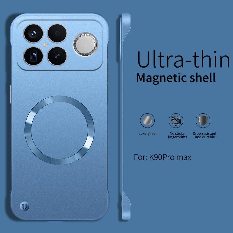 Fashion Matte Hard Frameless Magnetic Phone Case for Xiaomi Poco F9 Ultra F9 Pro F8 Ultra F8 Pro Metallic Paint Frosted Thin Back Cover
