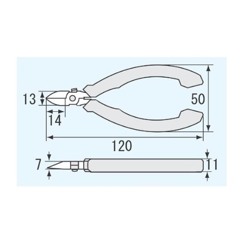 ENGINEER Micro Nippers ESD 120mm NS-04 [Static Protection] [Powerful] [Precision]