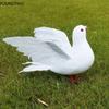 1Pcs Artificial White Pigeon Simulation Foam Feather Birds Spread Wings Dove Handcrafts For Wedding Home Garden Decoration