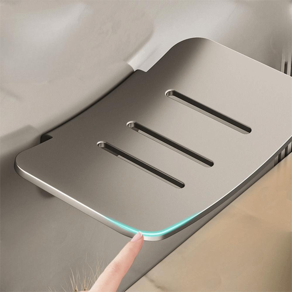 Durable Wall Mounted Soap Dish Metal Drainable Storage Rack Soap Container Tray Bathroom Kitchen Sink Organizer