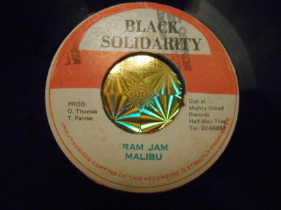 Disque 7 pouces MALIBU Ram Jam AUCUN Solidarit 1983 Jamaïque Reggae Ska Dub Occasion