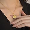 Gold-Plated Christmas Tree Pendant Necklace for Women – High-End, Niche Design, Versatile Collarbone Chain, Perfect Gift for Girlfriend
