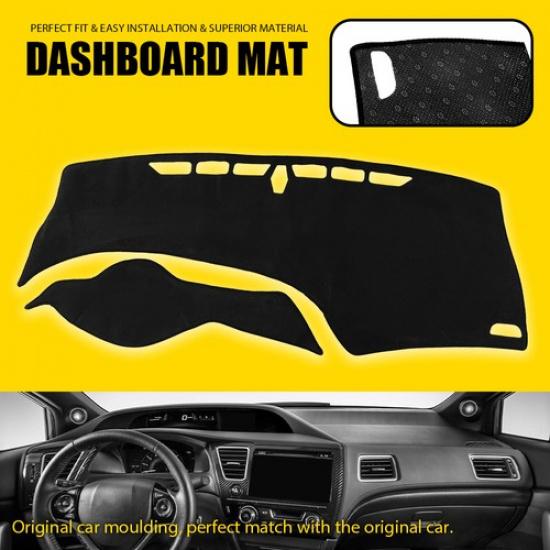 

Dashboard Dash Cover Mat For 2012-2015 Honda Civic Sun Protector Pad Black OEM