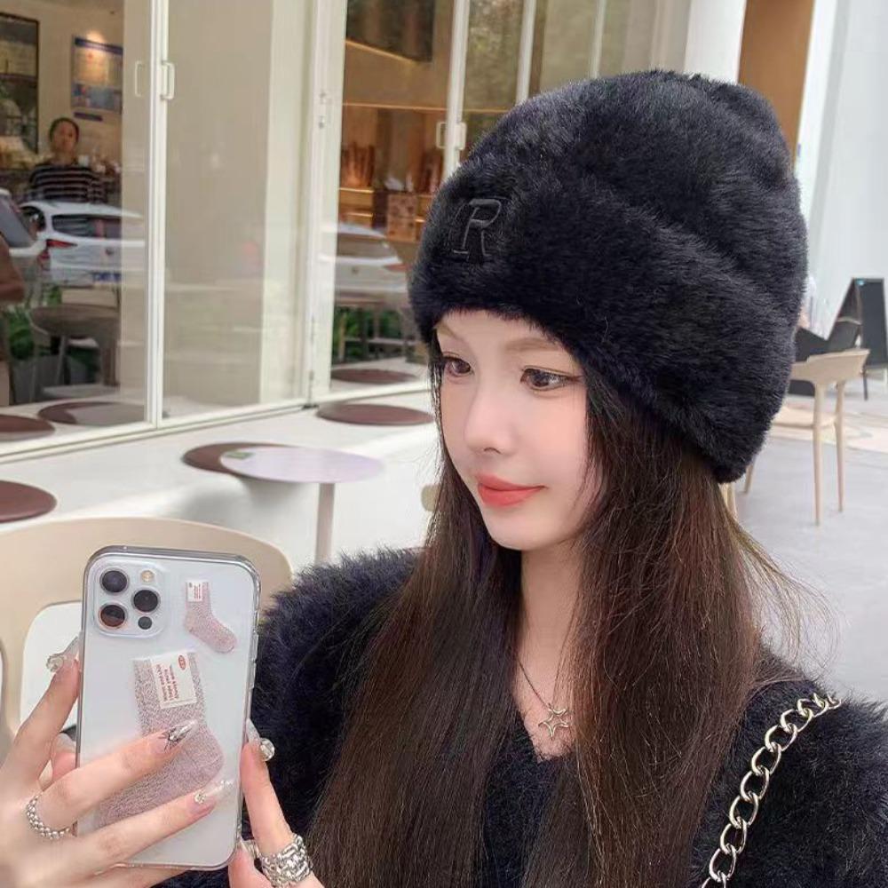 Elegant Knitted Hat Thickening Pullover Hat New Ear Protection  Women Girls