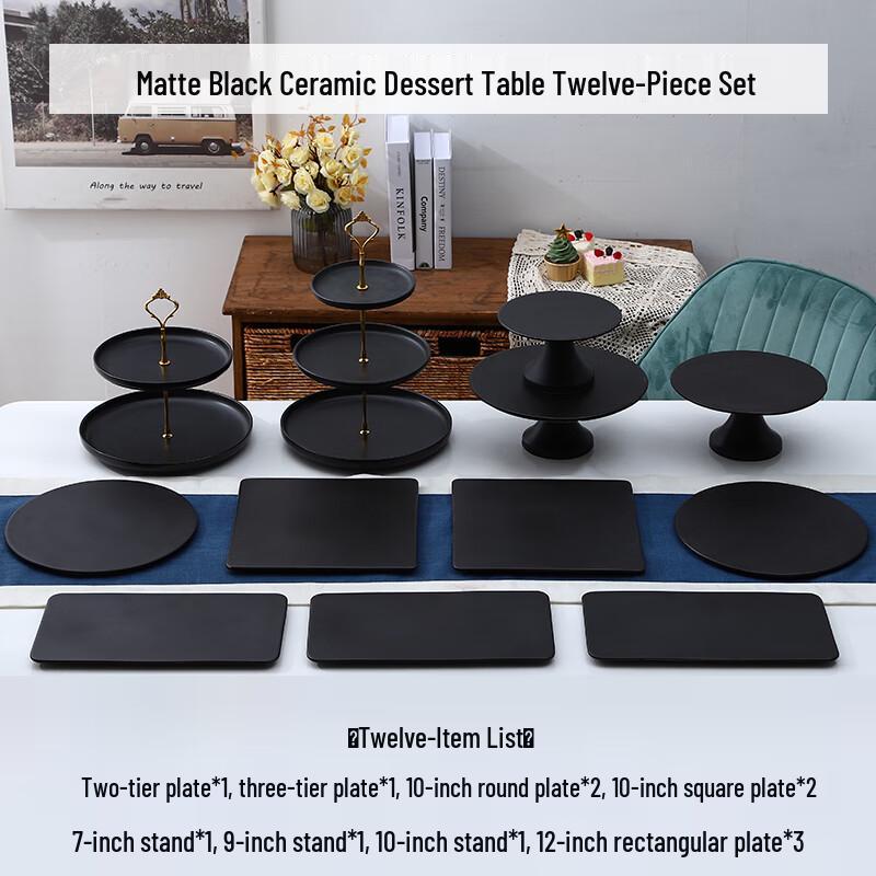 Nordic Ceramic Multi-tier Fruit & Snack Plate