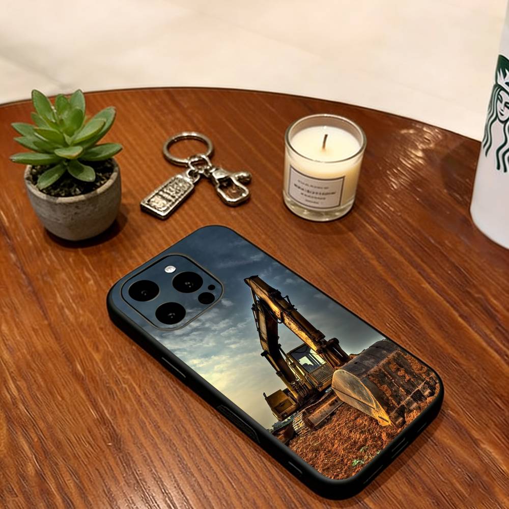 

Excavator Phone Case Soft Silicone black For IPhone 17 16 15 14 13 12 11 X XR Plus Pro Max Plus iPhoneXsMax