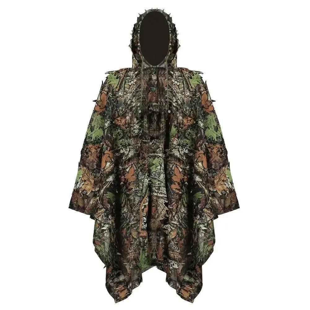 Cloak Dress Hunting Clothes New 3D Maple Leaf Bionic Ghillie Yowie Sniper Birdwatch Airsoft Camouflage Clothing Jacket