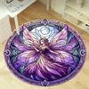 1pc Fantasy Fairy Stained Glass Circular Rug - Home Decor, Office Round Mat, Outdoor Gift ItemRA1519
