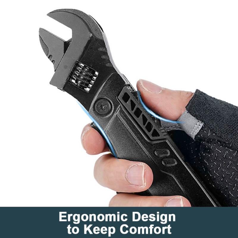 19-In-1 Multifunctional Tool Wrench - Compact and Durable Aluminum Alloy with Pliers, Wire Pliers, Saw, Bottle Opener, Etc. - Black