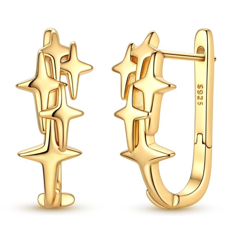 925 Sterling Silver Earrings Eternal Infinite Love Heart Starlight Hoops Earrings for Women Ladies Wedding Jewelry Fashion Gifts