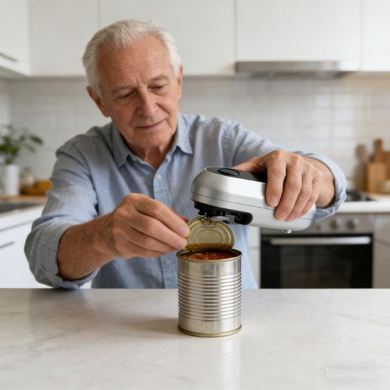 Simple To Use Electric Can Opener With Secure Opening No Manual Effort Required Perfect For Mature People And excursions