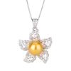 Pearl Set, Sunflower Design Necklace, Ring, High-End Light Luxury Fashion Women