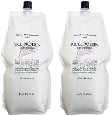 [Set of 2] Lebel Natural Hair Treatment with Rice Protein (RP) 1600ml Refill