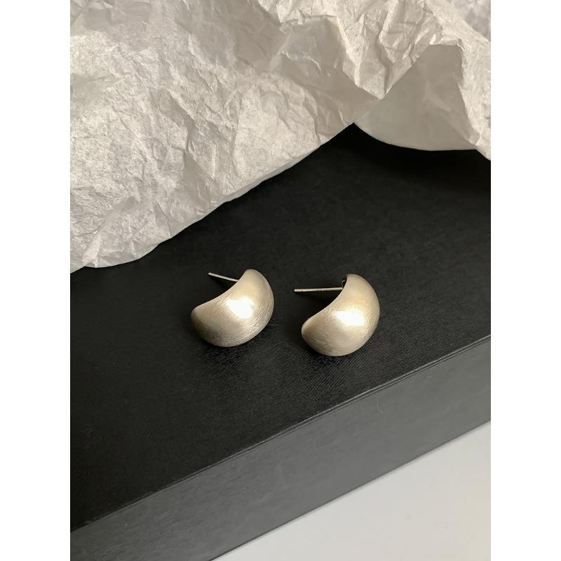 Silver needle super flash zircon pearl geometric round flower earrings simple personality stud earrings niche design earrings women