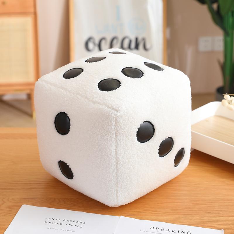 Creatief Grappig Dobbelsteen Zacht Pluche Kussen 3D Vierkant Kubus Kussen 8cm Dobbelsteen Hanger Gevuld Zacht Bank Rugkussen Huisdecoratie 35cm