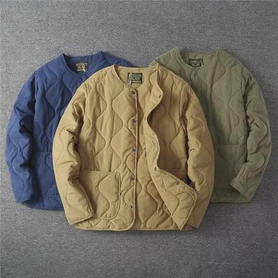 Men's Retro Quilted Jackets: Thick, All-Match Cotton for Autumn/Winter