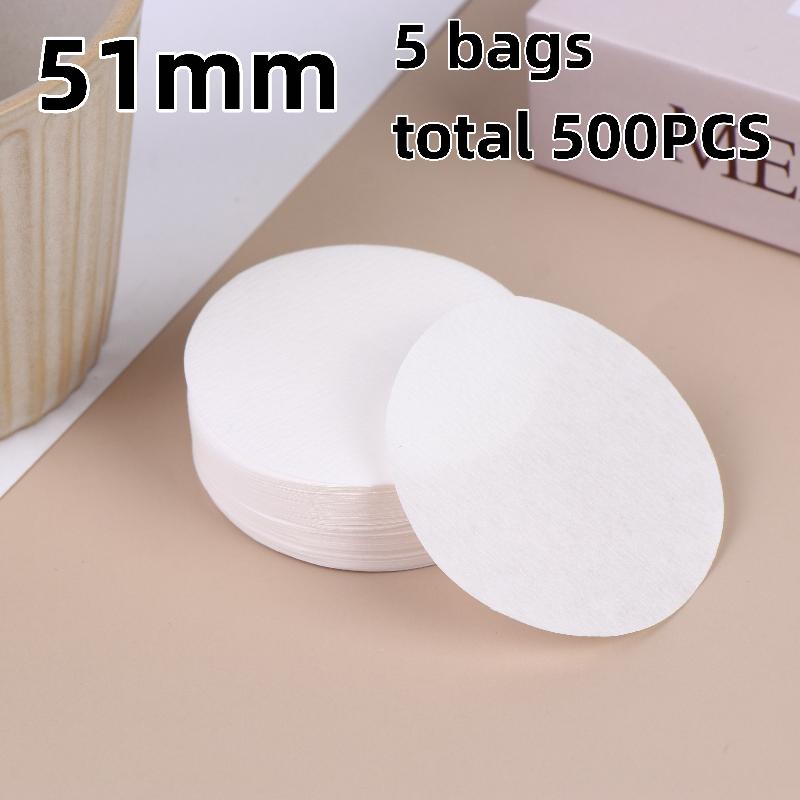 100/500Pcs 51/53/54/58mm Unbleached Espresso Coffee Filter Paper Puck Screen Portafilter Paper For Breville Barista