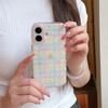Plaid 3D Flower Pendant Phone Case for iPhone 17, 16 Pro Max/15 Pro - Girly Style