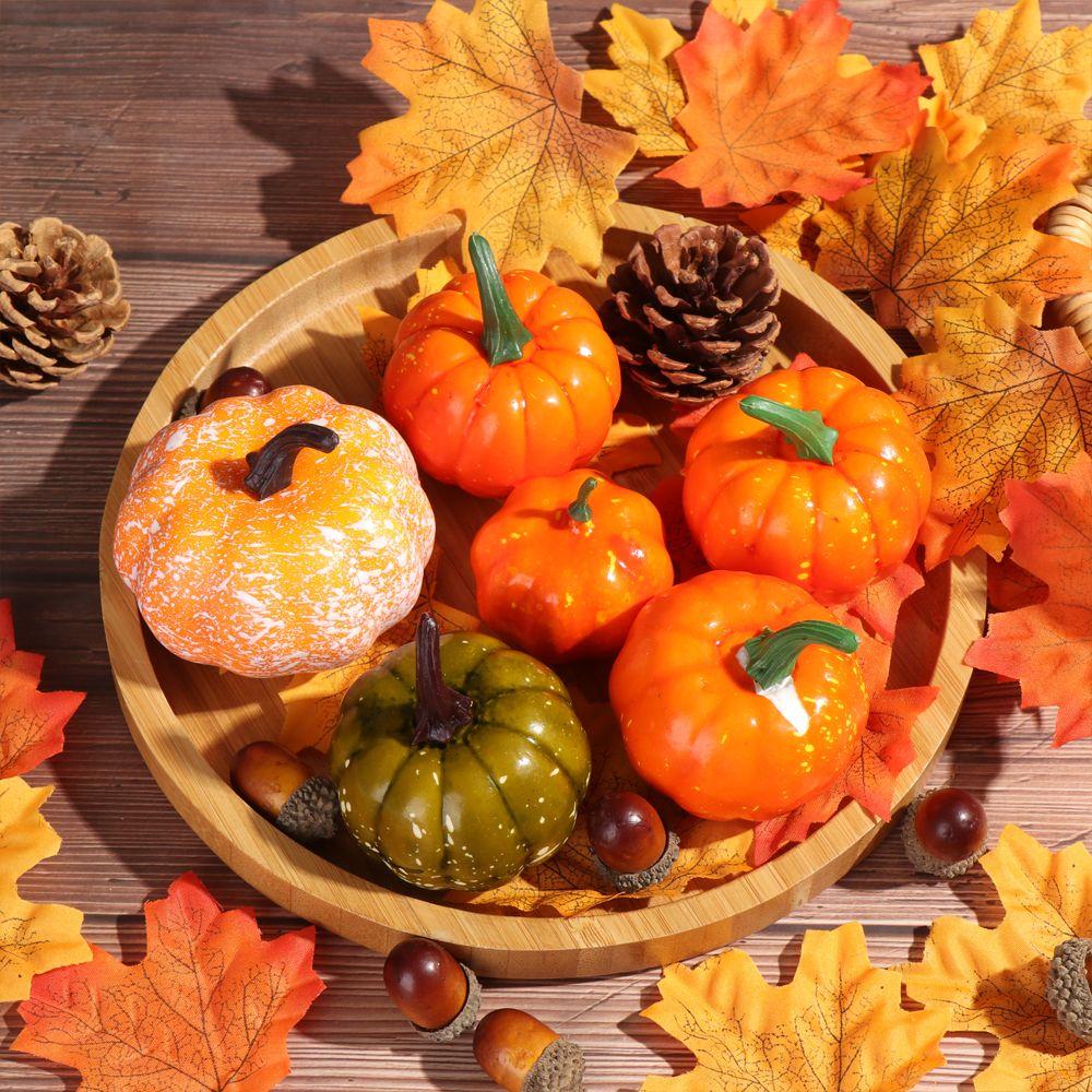 Faux Decoration Realistic DIY Craft Halloween Artificial Pumpkin Fake Vegetable Simulation Props