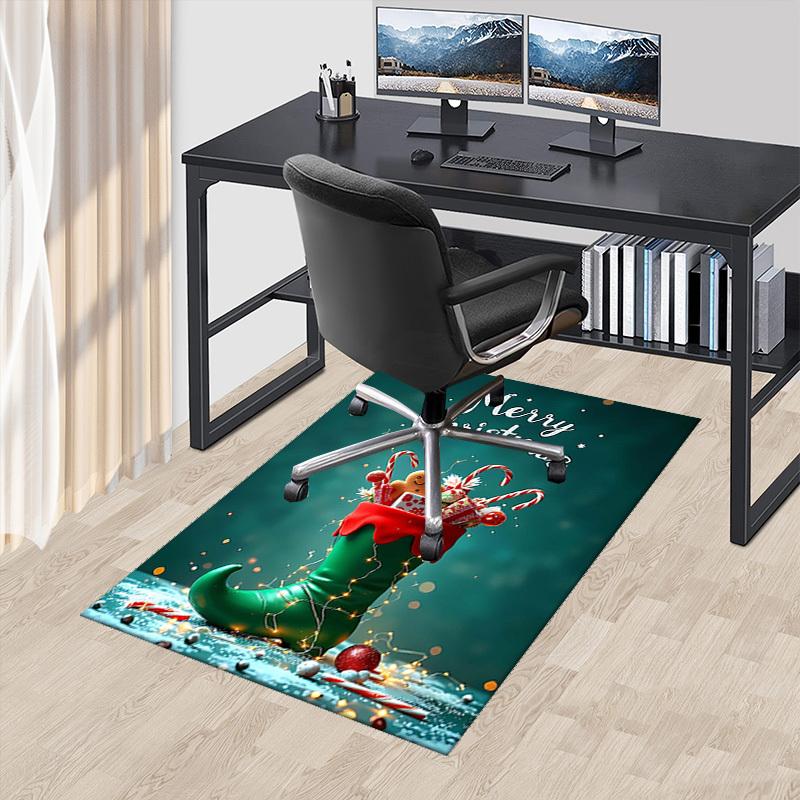 

Christmas Elf Chair Mat - Anime Cartoon Design, Non-Slip Carpet for Office, Home Decor, Living Room, Bedroom, Gaming Room & Dormitory.R009 60cm by 90cm