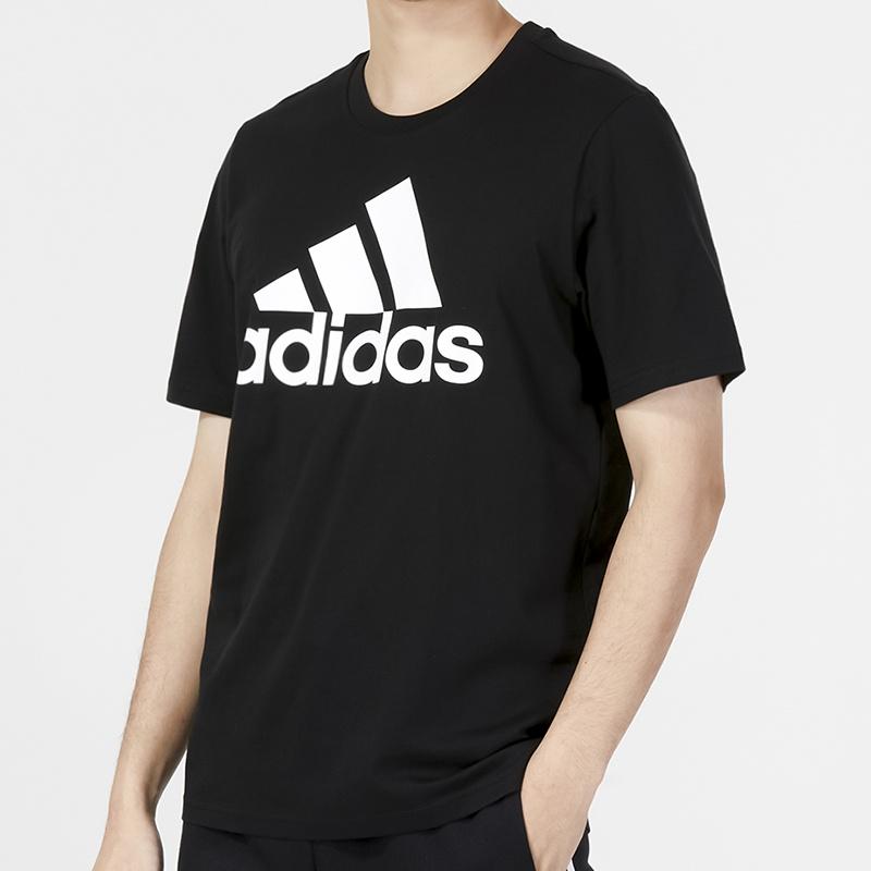 adidas Essentials Single Big Logo T-shirt 'Black' Men's IC9347