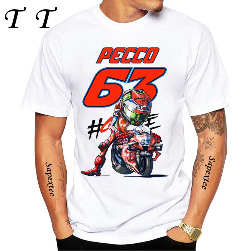 Pecco Bagnaia 63 Francesco 2025 World Champion Gift Classic T-Shirt Boy Casual T Shirts Harajuku Motorcycle Sport White Tee