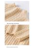 High-Neck Slim Fit Cashmere Knit Top: Elegant Solid Color Base Layer
