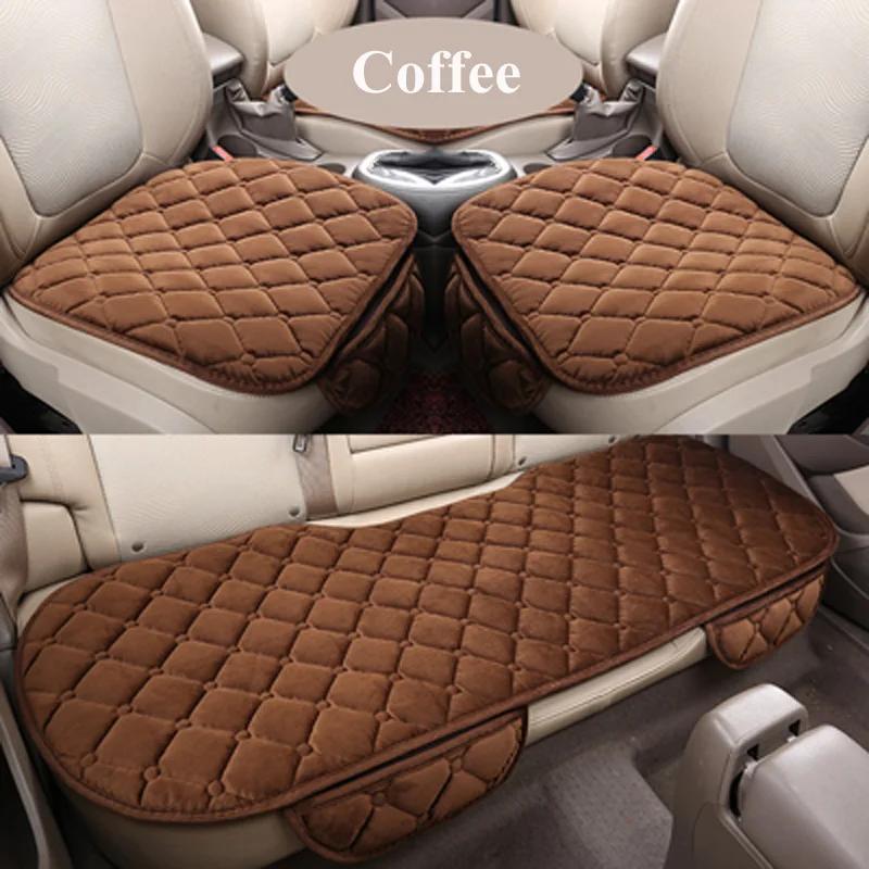 Winter Car Seat Covers – Universal Fitted Plush Warm Seat Protector for Front & Rear, Anti-Slip Auto Interior Cover Set