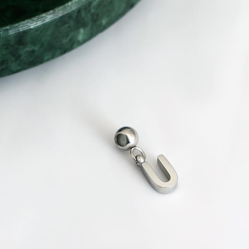 DIY Sliding Chain Alphabet Number Pendant Necklace Personalized Jewelry