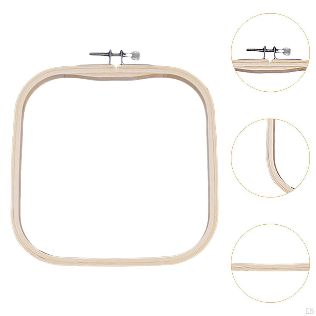 2 Pieces Bamboo Hoop Embroidered Stretch Tool Ring Reusable Decor Quilting Sewing Embroidery