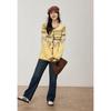 VICTORIA&VERA Women's Fair Isle Jacquard Wool Blend Cardigan
