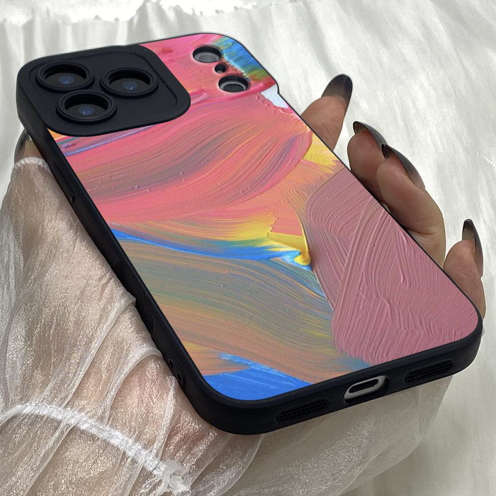 M446 Color Painting Paint Pigment Art Angel Eyes Soft Phone Cases for iPhone Samsung Galaxy Xiaomi Rdemi Huawei Honor Infinix Realme OPPO All Model
